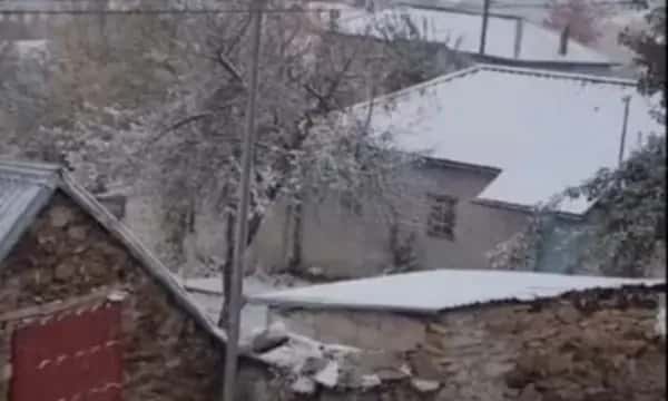 Kukes whitened by snow, rainfall includes some mountainous villages