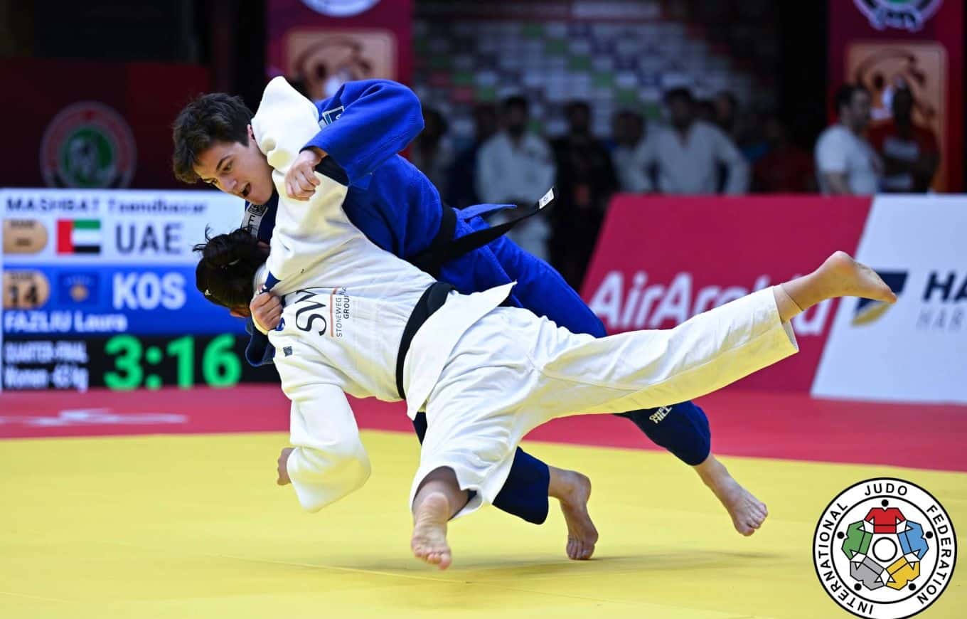 Laura Fazliu wins bronze at Abu Dhabi’s Grand Slam