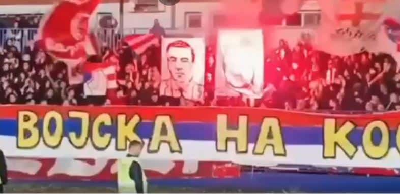 Anti-Albanian Tests in Belgrade, Crvena Zvezda fans burn Thaci and Kurti figures