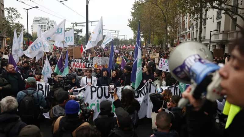 Protests include France, 135 people end up in handcuffs