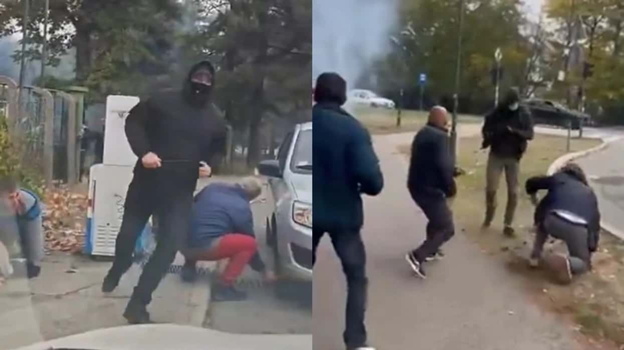 Violence accompanying elections in Serbia, young people are attacked by masked persons