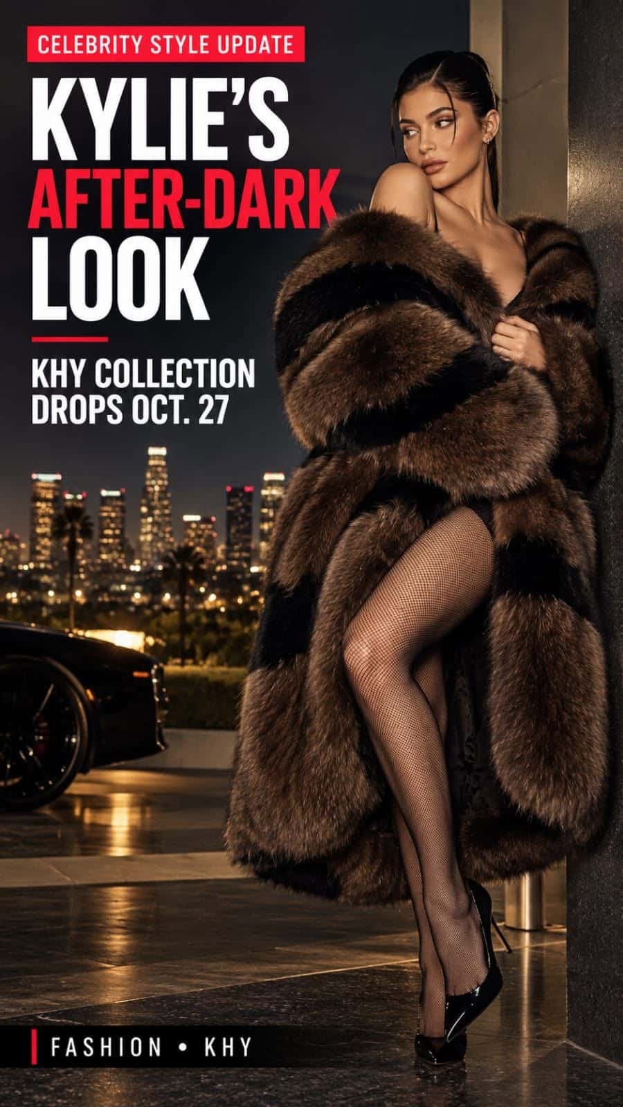 Kyle Jenner marvels at the new fashion collection