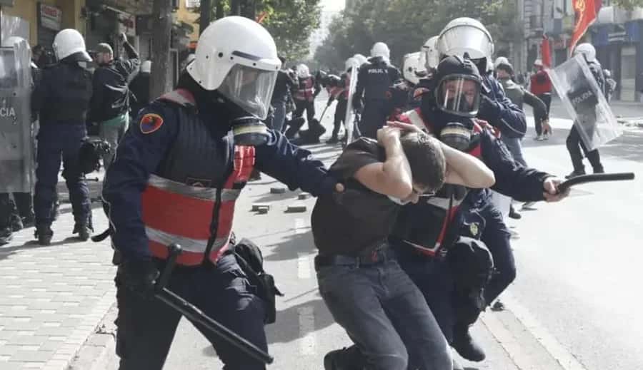 347 people injured by protests in Tirana