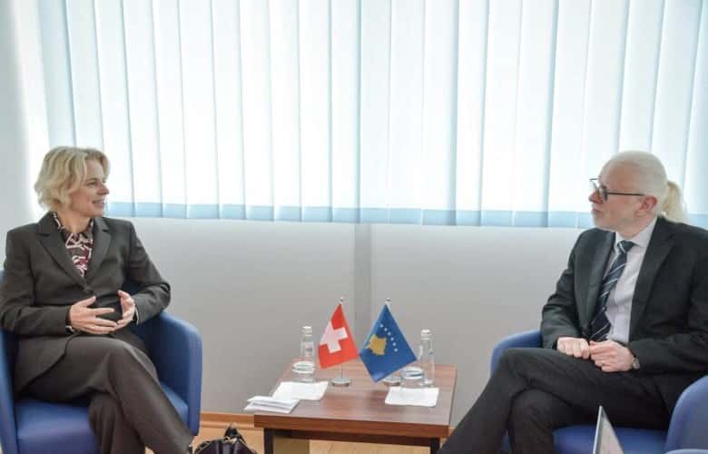 Swiss ambassador Jagxhiu and ambassador discuss collaboration in digitalisation